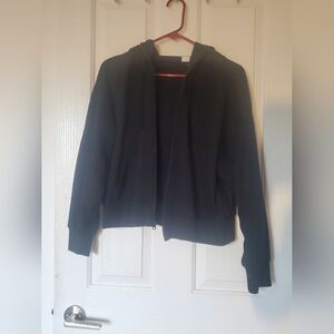 Basic Black Zip-Up Hoodie